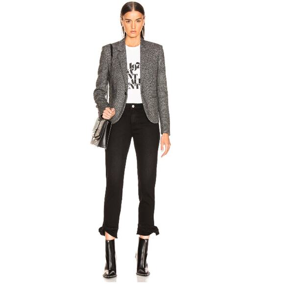 COS Black Magic Tie Ankle Jean, Washed Black Denim, Made in USA, Size 31 - Picture 1 of 12